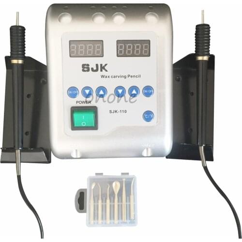 Good Quality Dental Lab Electric Handle Wax Carving Heater Kit Include 6 Wax Tips+2 Pens Pot