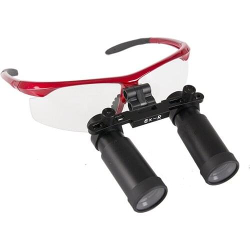 High Quality Plastic Frame 6.0X-R Medical Magnifying Glasses Binocular Magnifier Dental Surgical Loupes 3 Color Option