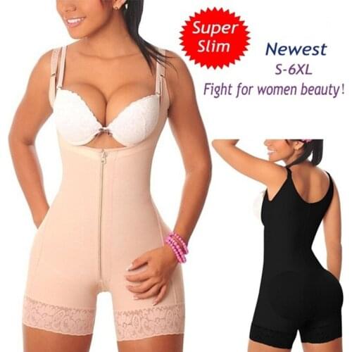 Womens Plus Size Fajas Colombianas Sexy Full Body Shaper Tummy Control Underbust Corset Fashion Classical Shapewear Bodysuit