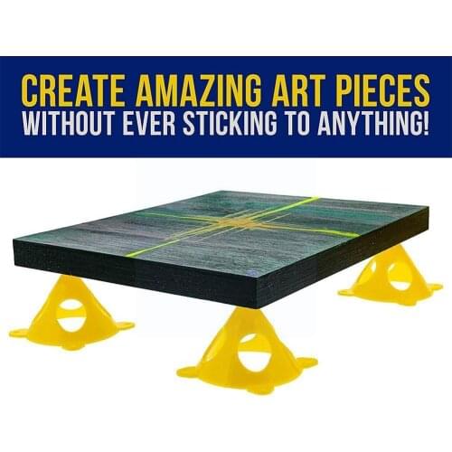 1pcs/Set Portable Pyramid Stands Set Non-stick Material Pads Carpenter Painter Triangle Woodworking Feet Paint Tools Access Y6V2