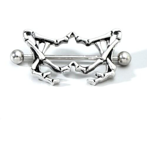 1Pc Crystal Nipple Piercing Heart Barbell Opal Nipple Shield Charming Nipple Rings Piercing Bar Oreja For Women Body Jewelry