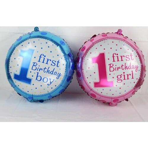 10pcs Newstyle Baby 1st birthday boy girl balloons 18inch number foil globos baby shower birthday party decorations kids