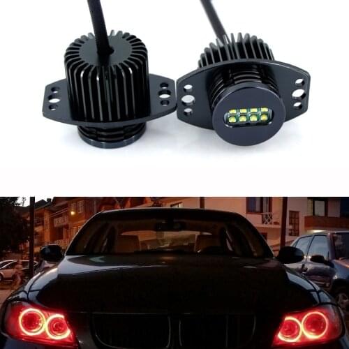 2PCS 40W White 6000K LED Angel Eye Halo Ring Marker Light Bulb Canbus Error free for BMW E90 E91 3 Series 325i 328i 335i 05-08