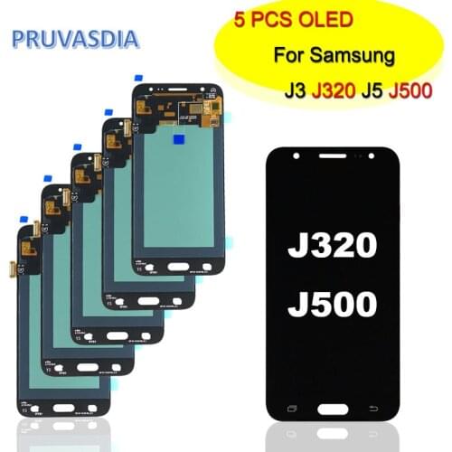 5PCS OLED LCD For Samsung J3 2016 J320 J320F LCD Display Touch Screen Digitizer For Samsung Galaxy J5 J500F J500FN OLED