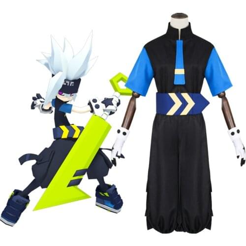 Anime Aotu World cosplay Grey cos Halloween party set cosplay costume shirt+vest+pants+belt+headdress+socks+gloves+Bracers