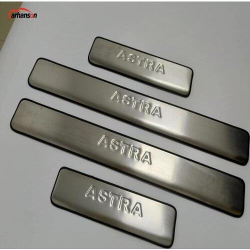 Car-Styling Accessories For Opel Vauxhall Astra Door Sill Scuff Plates Stainless Steel Protector 2010-2017 Car Sticker Styling