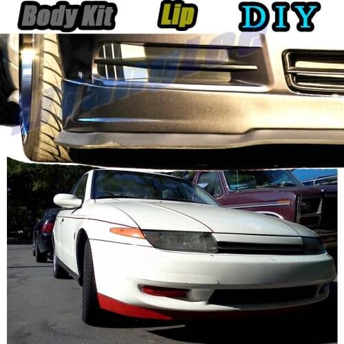 Car Bumper Lip Front Spoiler Skirt Deflector For Saturn L100 L200 L300 Tune Car Modified Body Kit VIP Hella Flush Lips