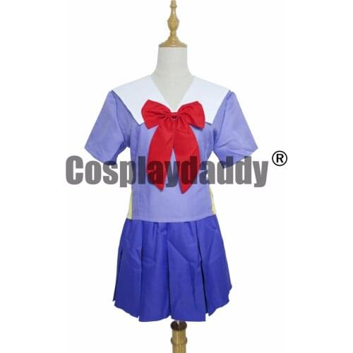 The Future Diary Gasai Yuno Mirai nikki 2nd Cosplay Costume+socks+hair accessory