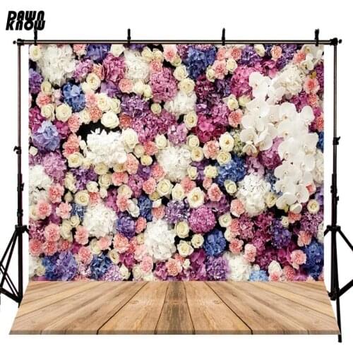 DAWNKNOW Photography Background Colorful Flower Wall Wedding Backdrop Photocall Stage Tapestry Event Planning Photo Studio GY537