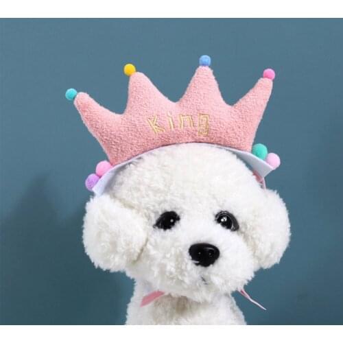 Pet Cap Cat Dog Birthday Party Three-dimensional Crown Decoration Hat Adjustable Pet Headwear Supplies Pet Accessories