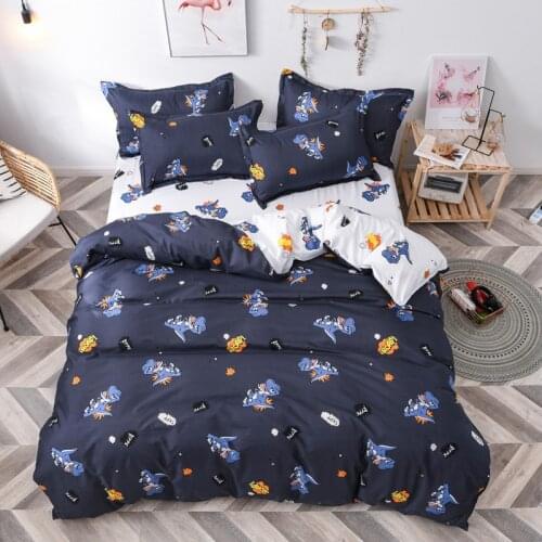 Cute Cartoon Animal Comforter Bedding Set Colorful King Queen Full Single Size Bed Linen Home Decor Duvet Cover Sheet Pillowcase