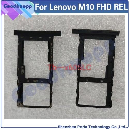 For Lenovo M10 FHD REL TB-X605LC ZA4Y0079IN SIM Card Tray Slot Holder Adapter Socket Repair Parts Note Sim Tray Holder