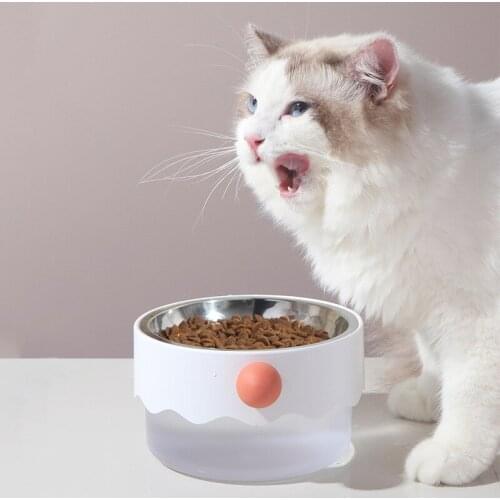 Pet Food Bowl For Cats And Dogs Universal Protection Cervical Spine Stainless Steel Bowl Pet Feeding Supplies