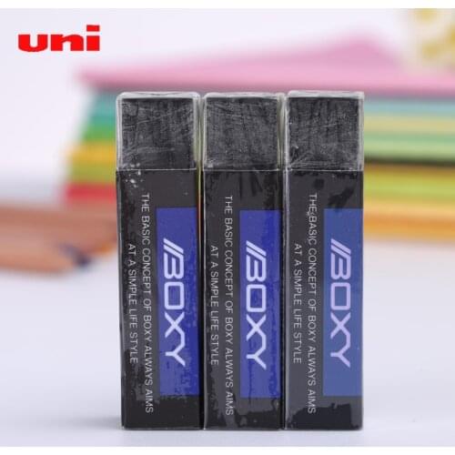 Mitsubishi Uni Boxy Eraser Black 58*13*13mm Pencil Eraser for Graphic Design Artist 4pcs/lot