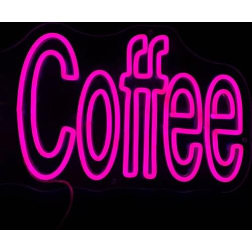 We Love Coffee Custom Design LED Neon Light Cafe Shop Coffee Logo Fled Decoration Advertisement Wall Hanging