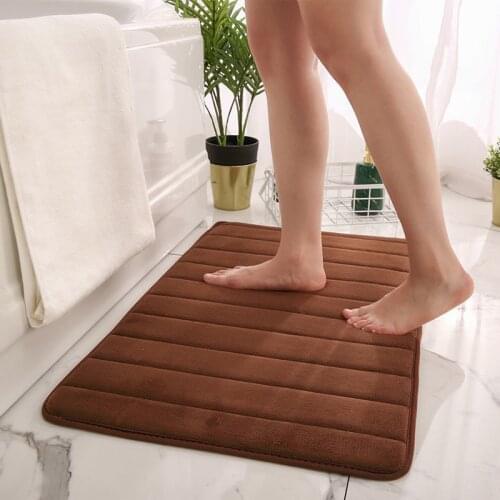 Soft Non-Slip Memory Foam Bathroom Mats Area Rugs Outdoor Entrance Water Absorbent Kitchen Mat Bath Carpets for Living Room