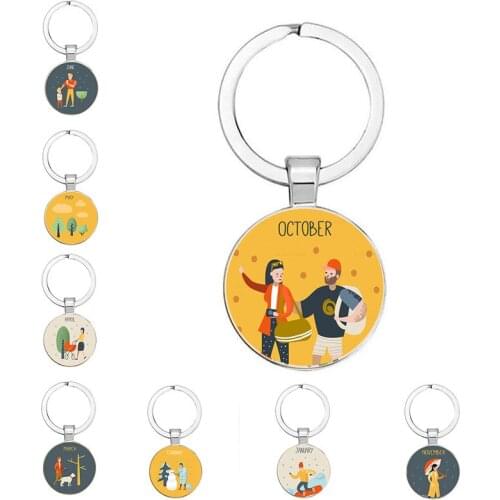 New Color Illustration Ski Surfing Keychain, Fashion Keychain For Car Handbags, Handmade Keychain Gift For Friends’ Holiday