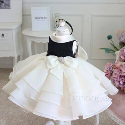 Little Girls Vestidos Dress Baby Dress Princess Big Bow Kids Dresses For Birthday Party Toddler Baptism Christening Ball Gown