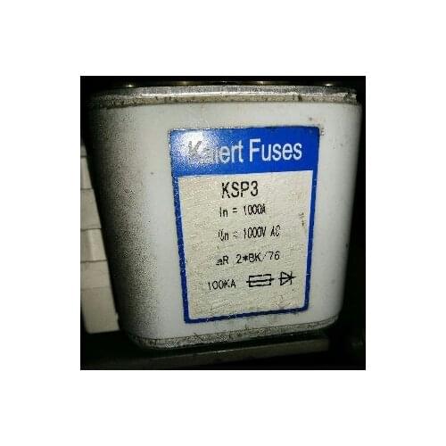 Fuses: KSP3 1000A 1000VAC 100KA 2BK/76 aR / KSP4-1500A 500VAC / KSP4 1600A 690V / KSP3 1200A 800V gR