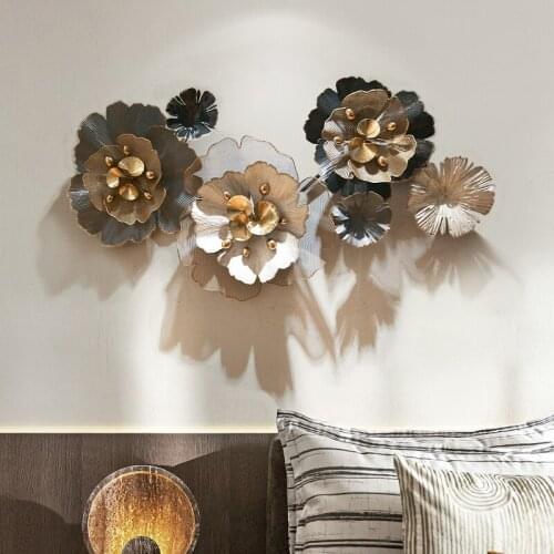 French Light Luxury Pendant Living Room Wall Decoration Creative Bedroom Bedside Wall Hanging Wrought Iron Wall Decoration