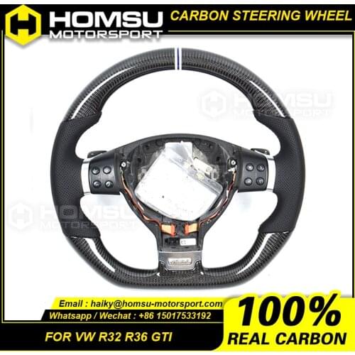 Custom alcantar led carbon fiber LED steering wheel For vw R32 R36 gti racing wheel convertible
