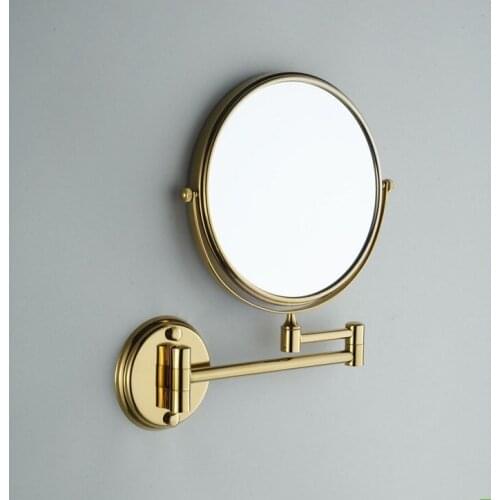 Thousands of factory outlets All copper mirrors Copper mirrors Gold color Wall-mounted