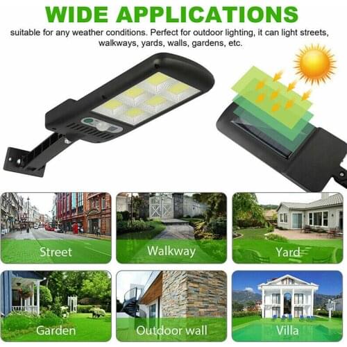 120 LED Solar Light Motion Sensor Outdoor Street Wall Garden Lamp Water-resisant