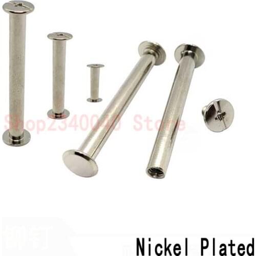 20pcs M5x5-30mm Silver Leather Bag Belt Photo Album Screws Scrapbook Album Account Book Post Binding Chicago Screw