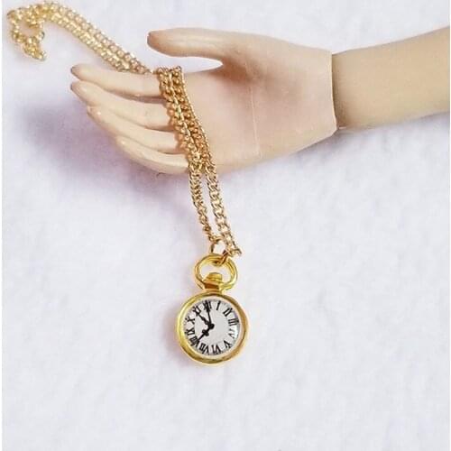 1/6 Men and Women Soldier Golden Necklace Godfather Robert Pocket Watch fitting Jewelry for 12"Mannequin Doll Toy Accessory show