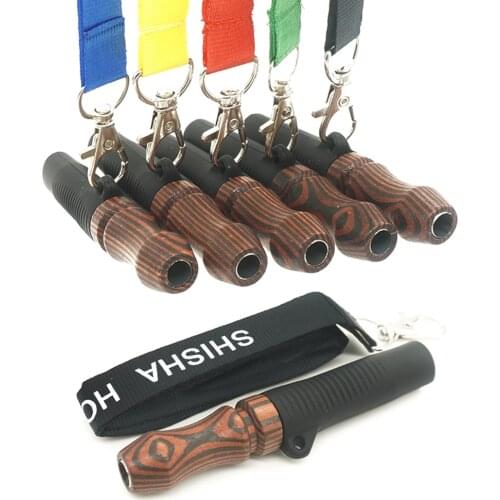 1Pcs Hookah Mouthpiece With Hang Rope Silicon Wooden Mouth Tips Shisha Accessories Chicha Narguile Smoking Pipe Boquillas