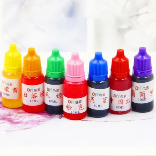 10ml Colourful Dyeing Edible Pigments Practical Pigment For Slime Crystal Mud DIY Craft Dyeing Pigment Slime Clay Accessories