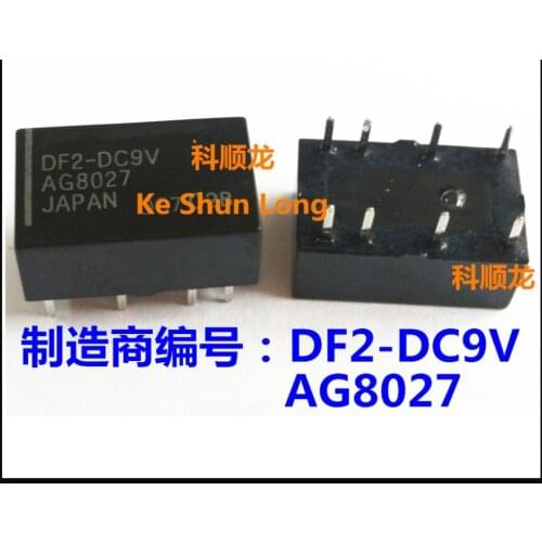 100%Original New DF2-DC9V AG8027 DF2-9V DF2-9VDC 8PINS 1A 9VDC Signal Relay