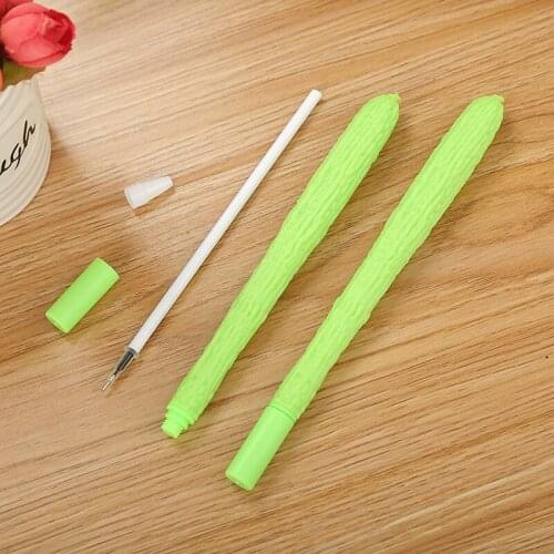 100 Pcs Creative Stationery Simulation Momordica Charantia Neutral Lovely Cartoon Learning Office Supplies Water Signature Pen