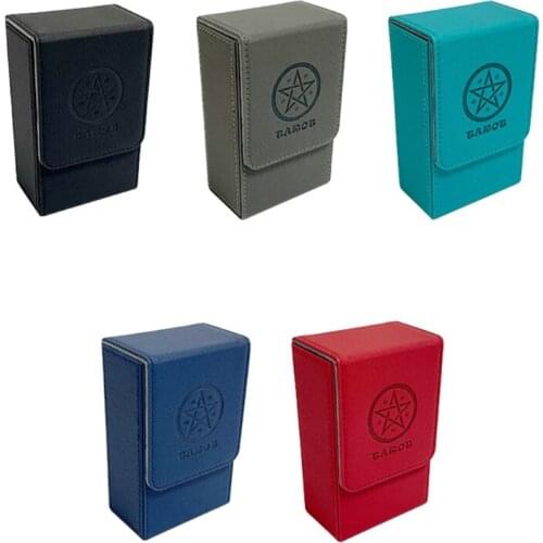 448D Board Game Card Sleeve Holder Box Tarot Cards Box Capacity Tarots Case Container Collection PU Leather