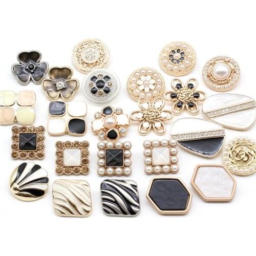 5Pcs/lot 18-30mm High-end flower shape metal button suit windbreaker sweater coat button coat coat woolen clothes button C160