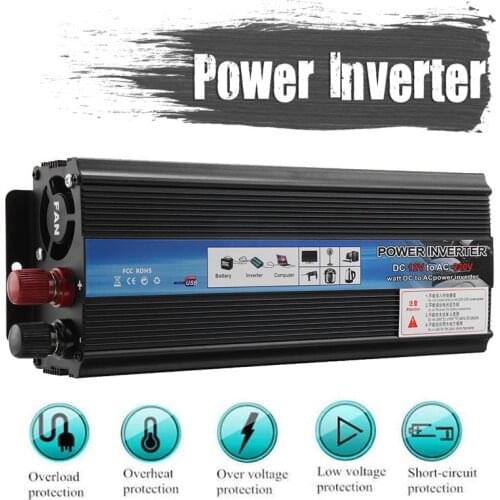 Inverter 12V 220V 5000W Peak Power Voltage Transformer Converter 12V To 220V Solar Sine Wave Inverter