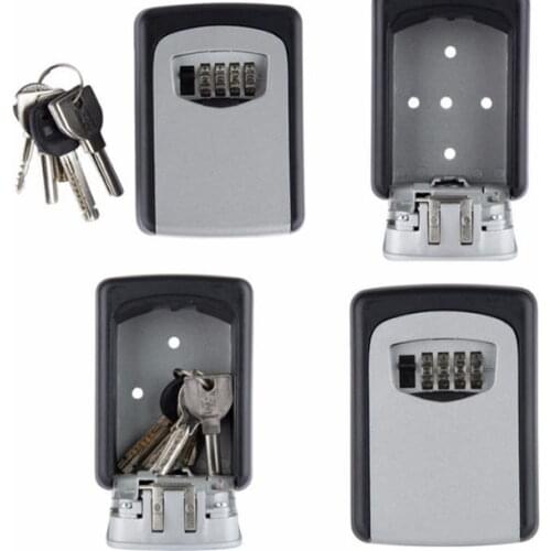 Free Shipping Wall Hanging Outdoor Storage Box Organizer Security Keyed Door Lock with 4 Digit Combination Password
