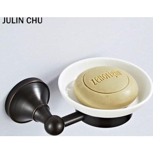 Black Brushed Soap Dish Holder Bronze Bathroom Ceramic Soap Dishes Holder for Washroom Chrome White Gold Bathroom Accessories