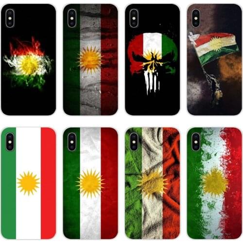 For Apple iPhone X XR XS 11 12Pro MAX 4S 5S 5C SE 2020 6S 7 8 Plus ipod 5 6 Kurdish Autonomous Region flag Transparent TPU Cover
