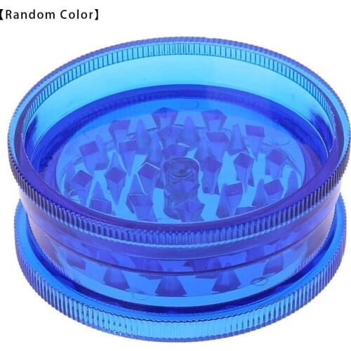 2pcs Double Layer Herb Smoke Grinder Plastic Manual Spice Crusher Mini Smoking Accessories