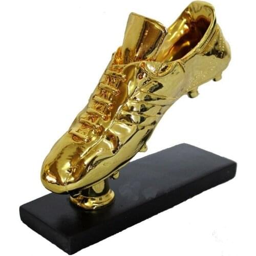 17cm high Football soccer Award Trophy , gold plated , Champions Award shoe boot League Souvenir cup gift