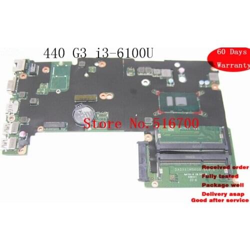 Good Quality mainboard For HP ProBook 440 G3 Motherboard i3-6100U 830935-601 830935-001 fully tested
