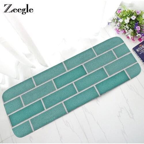 Zeegle 3D Stone Doormat Entrance Floor Mat Kitchen Carpet Bathroom Carpet Outdoor Non-slip Rug Home Decor Living Room Carpet