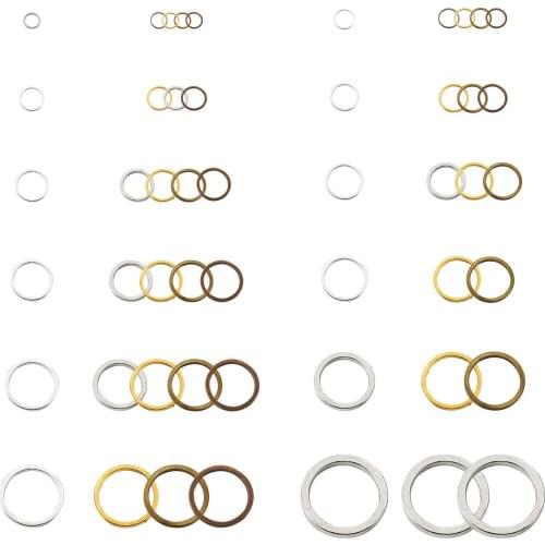 192pcs/Box Brass Linking Rings Round Ring Mixed Color For DIY Jewelry Accessories Making Earrings Necklace Handicrafts Supplies