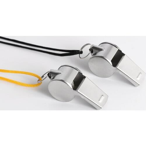 Metal Whistle Referee Sport Rugby Party Training School Soccer Football Basketball Cheerleaders Cheer Stainless Steel With Rope