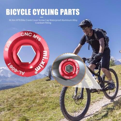 Mi Xim M18/M20 MTB Bike Crank Cover Screw Cap Waterproof Crankset Cover Aluminum BMX NRoad Bike Fitting Arm Bolt