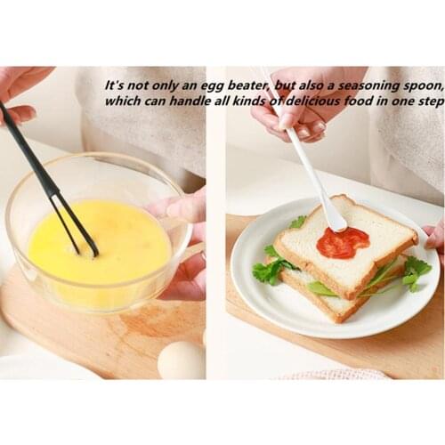 Multifunctional Rotary Manual Egg Beater Mixer Mini Plastic Kitchen Egg Whisk Bake Tool Egg Agitator Silicone Whisk