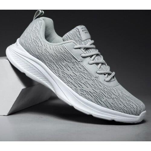 Men Casual Shoes Non-Leather Breathable Comfortable Lace-Up Fashion Sneakers Flat Men Mesh Shoes Super Light New Fashion 2021