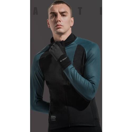 Santic Men Winter Cycling jackets Cycling Long Sleeves Jersey Autumn Fleece Keep Warm Road Bike Tops MTB Windproof