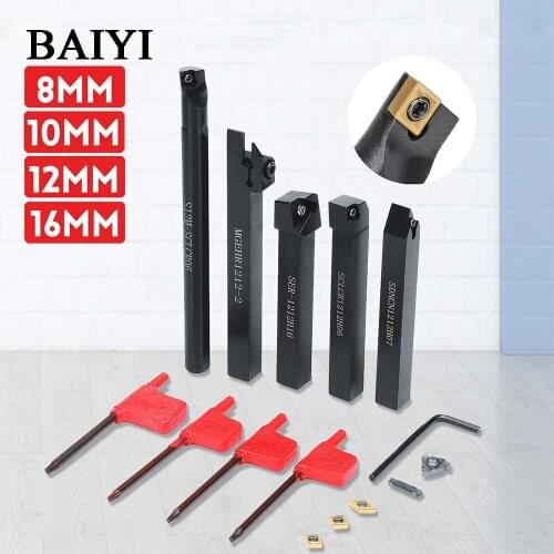 SDNCN0808/1010/1212/1616 H07/H11 SCLCR0808/1010/1212/1616 H06/H09 MGEHR1010-2/1212-2/1616-3 Lathe Turning Tools Holder Set